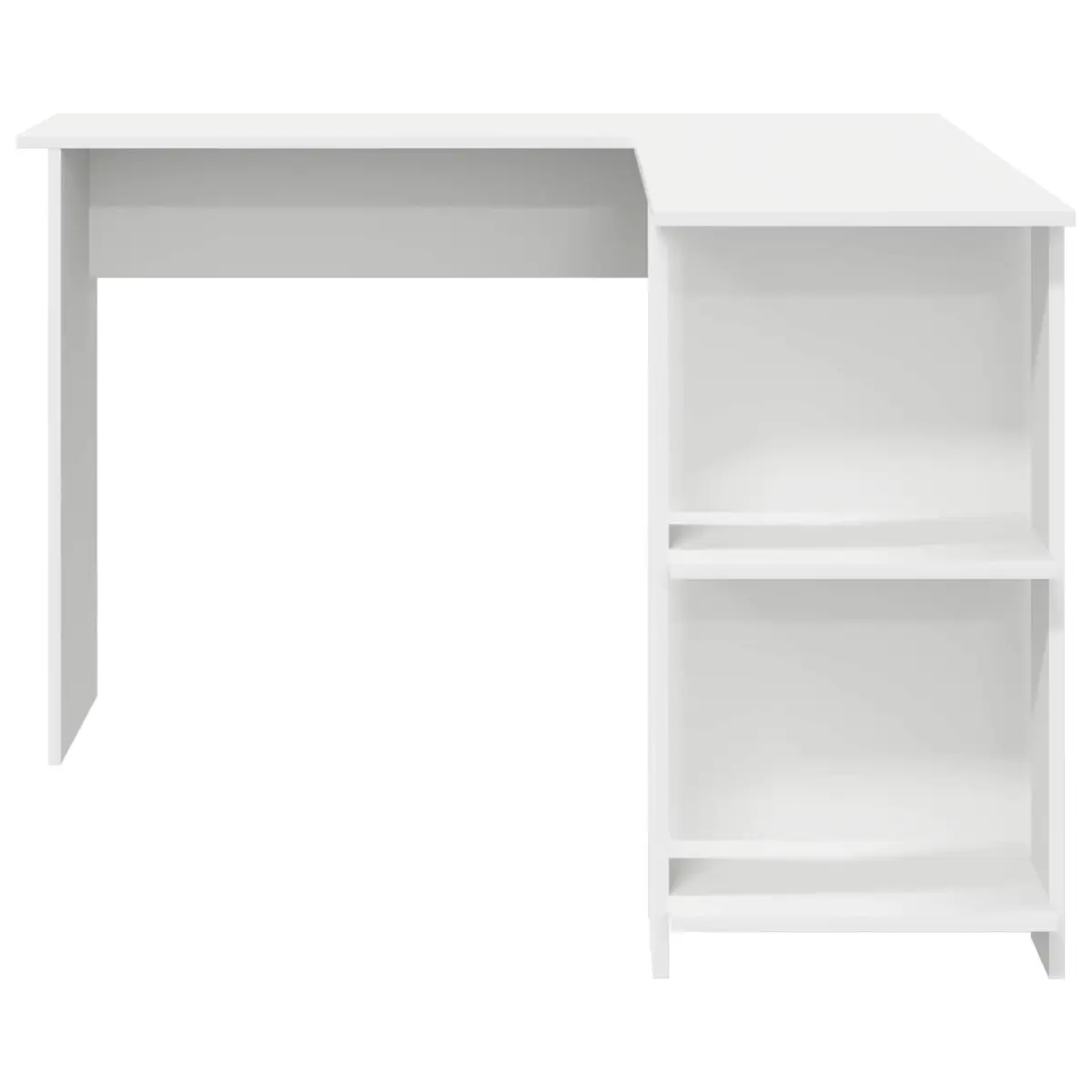 Corner Desk White 140 x 113.5 x 75 cm Engineered Wood Home Office Workstation