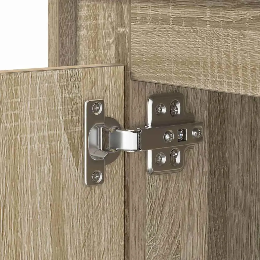 Bedside Cabinet Set with Storage and LED Lighting