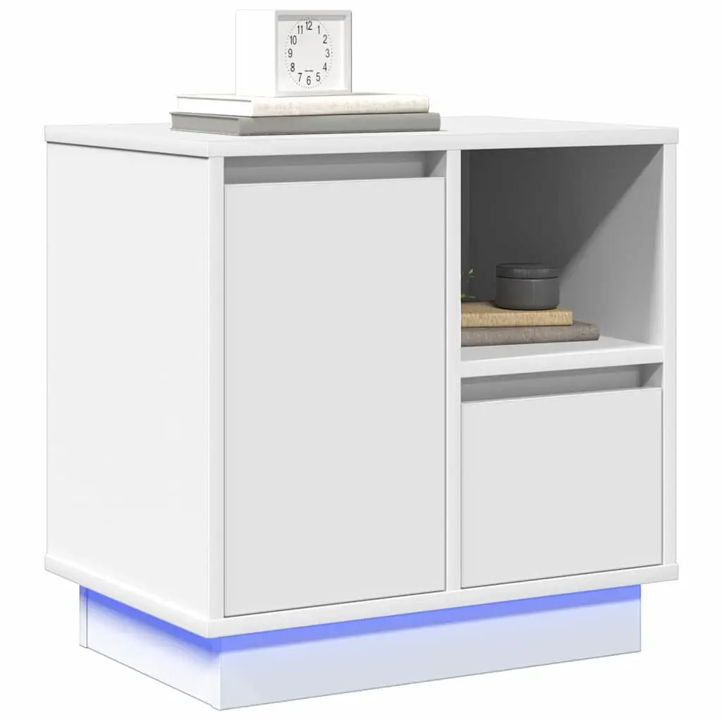 Bedside Cabinet Set in White