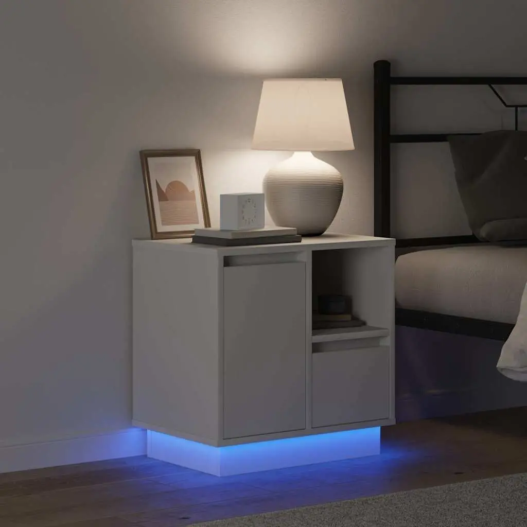 Bedside Cabinet Set in White