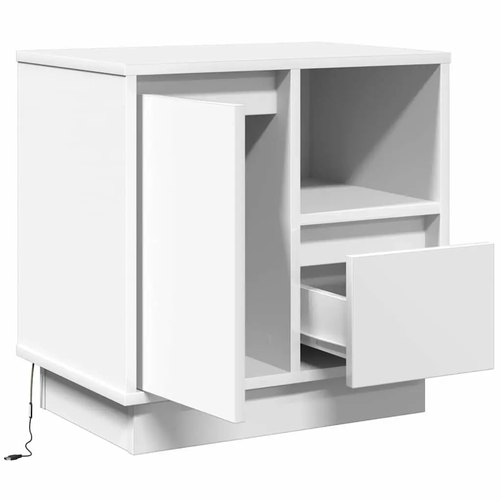 Bedside Cabinet Set in White