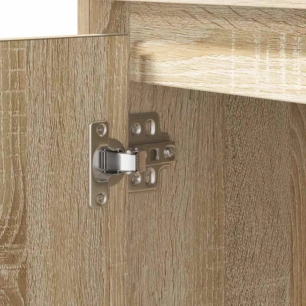 Bedside Cabinet Bedroom Storage 50 x 34.5 x 50 cm Beige Engineered Wood