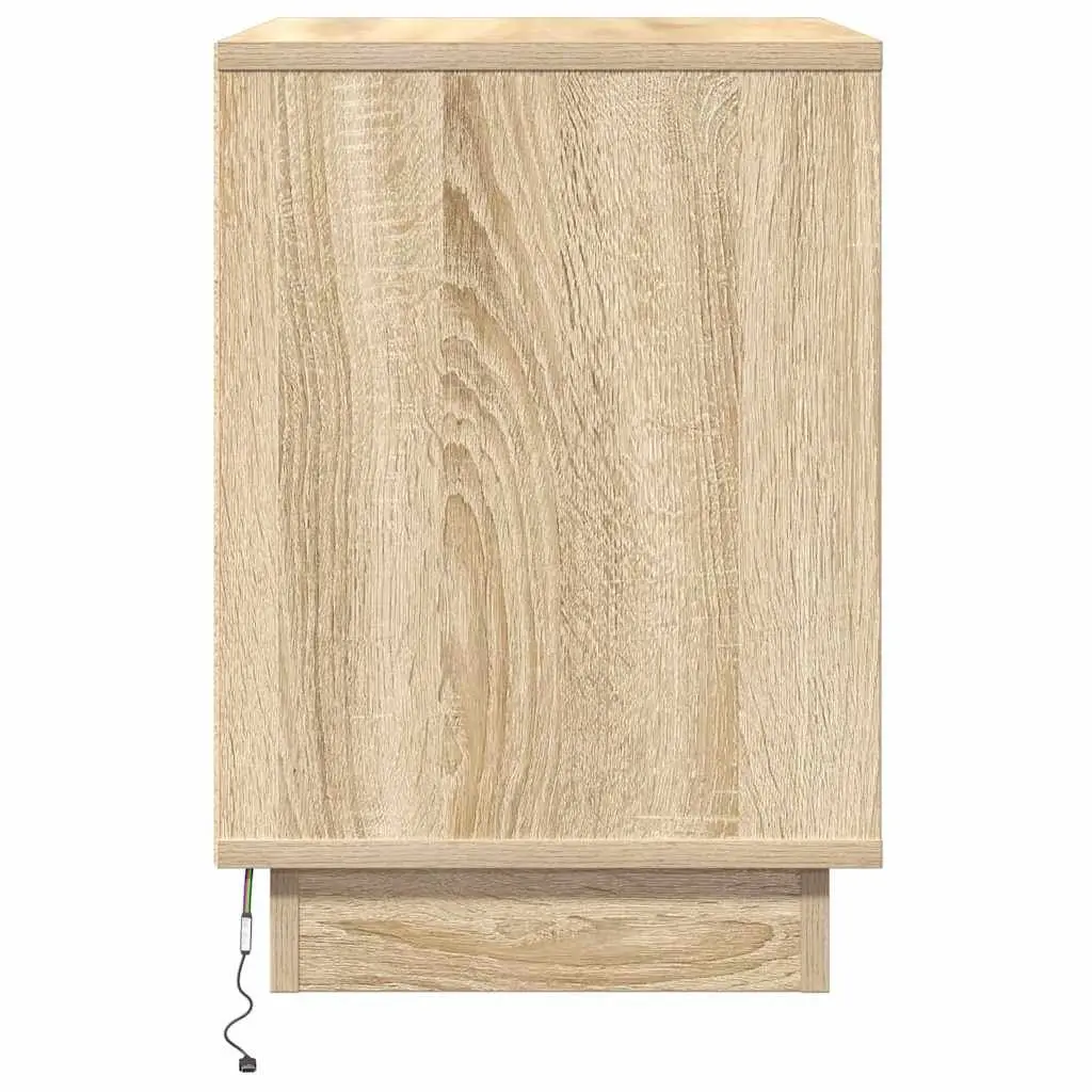 Bedside Cabinet Bedroom Storage 50 x 34.5 x 50 cm Beige Engineered Wood
