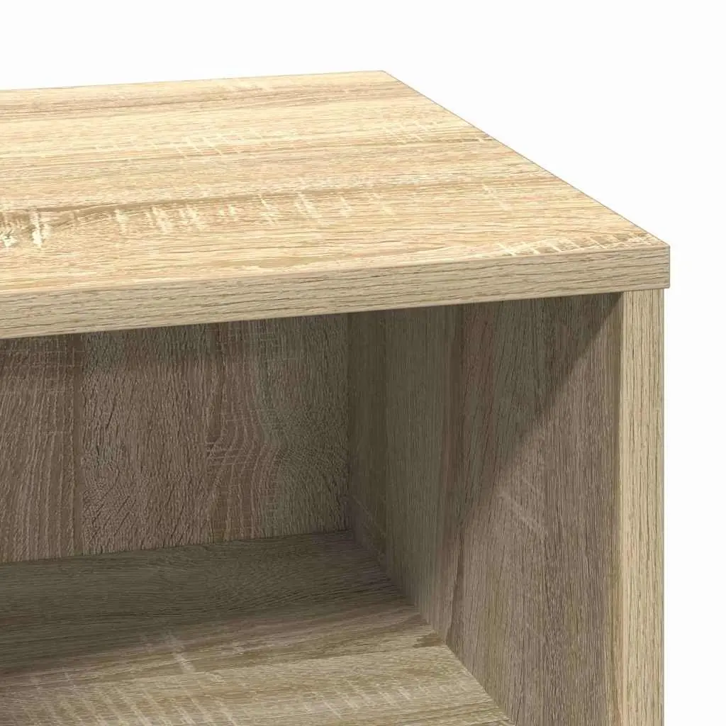 Bedside Cabinet Bedroom Storage 50 x 34.5 x 50 cm Beige Engineered Wood