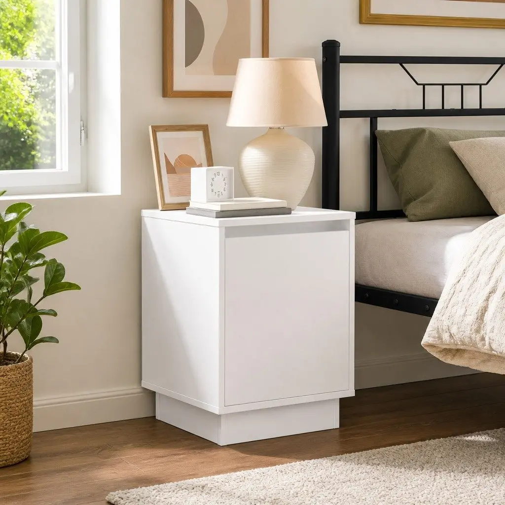 Bedside Cabinets with Concealed Storage and Lighting