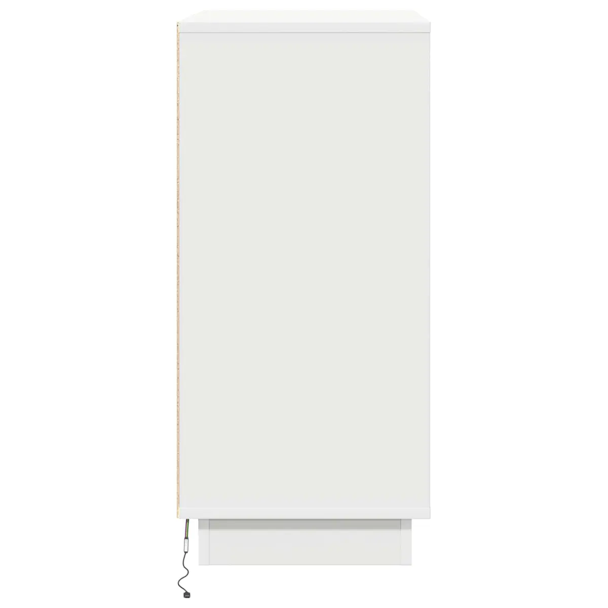 Sideboard Storage Cabinet RGB Lighting 71x34.5x75cm White Engineered Wood