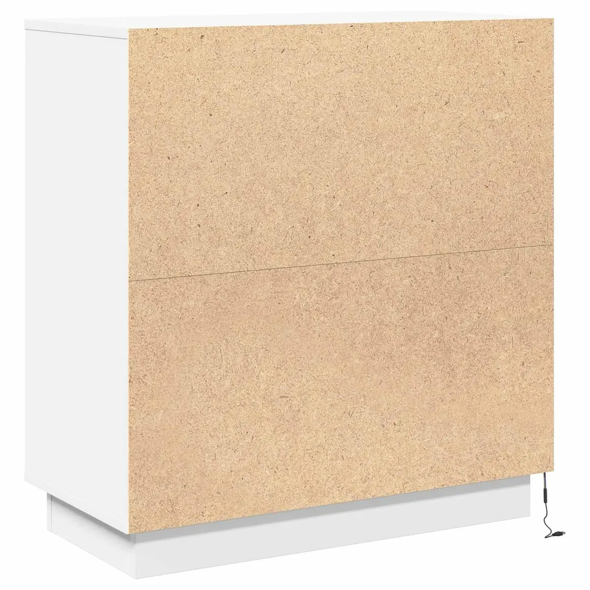 Sideboard Storage Cabinet RGB Lighting 71x34.5x75cm White Engineered Wood