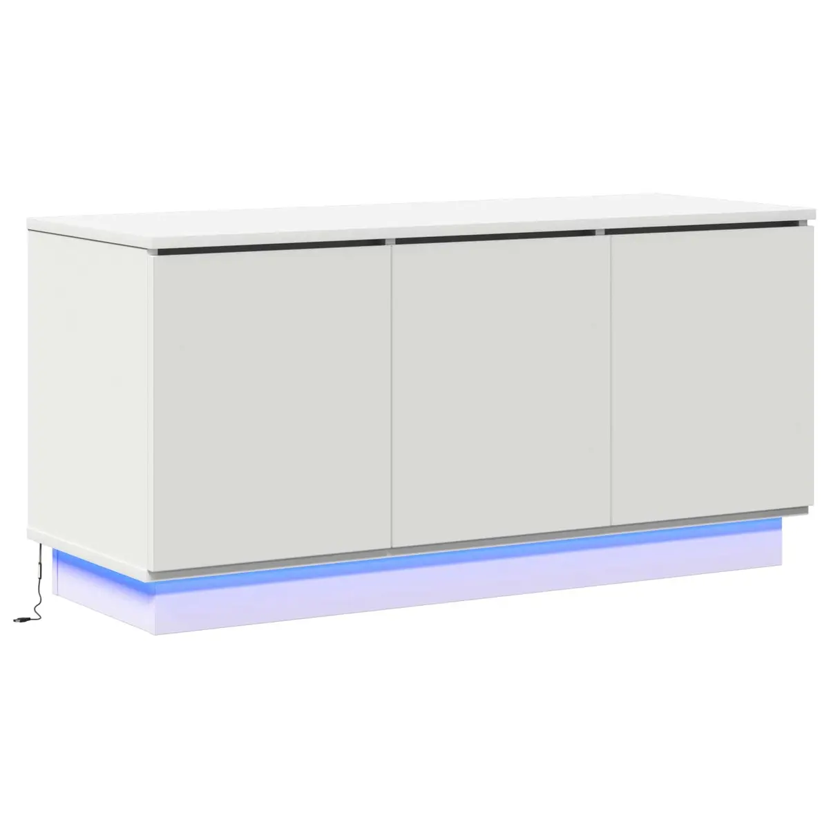 TV Cabinet Living Room Storage Unit 100x38x49cm White Engineered Wood LED