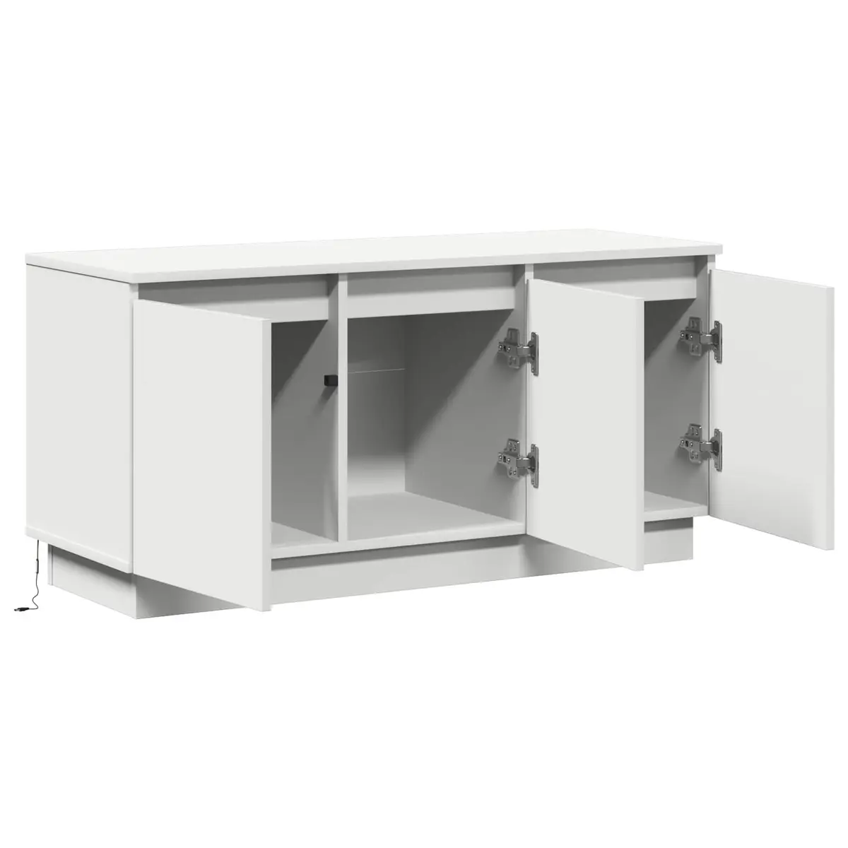 TV Cabinet Living Room Storage Unit 100x38x49cm White Engineered Wood LED