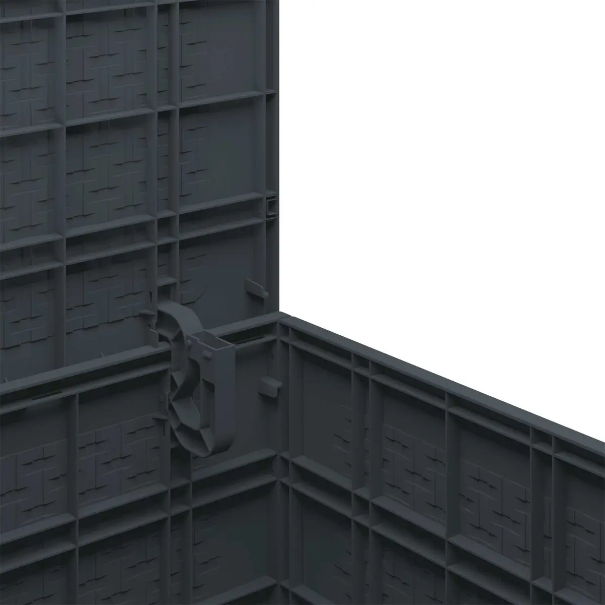 Outdoor Storage Box Anthracite 55x53x57cm Garden Deck Patio Organiser Container