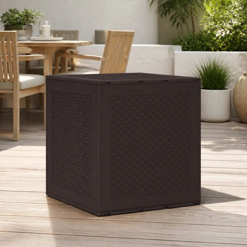 Garden Storage Box in Brown for Easy Organization