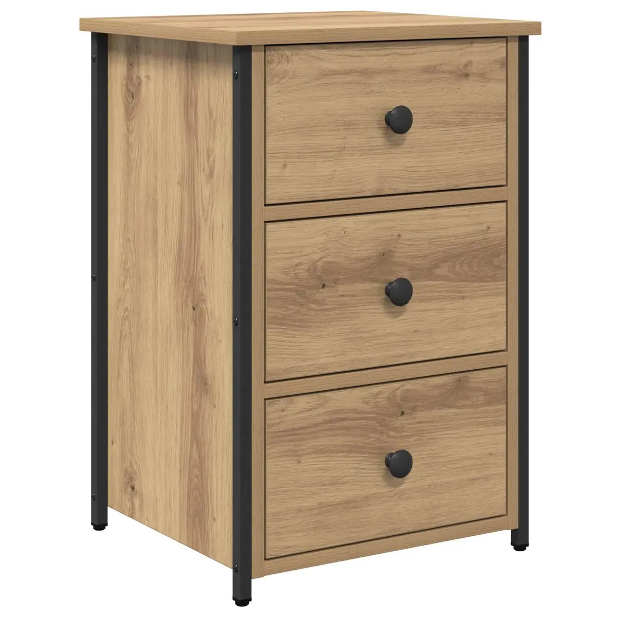 Bedside Cabinet 2 pcs Brown 40 x 36 x 60 cm Bedroom Nightstand Storage Drawer