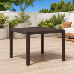 Reliable Outdoor Dining Table with Poly Rattan Top