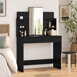 Practical Black Dressing Table: Smart Storage Solution