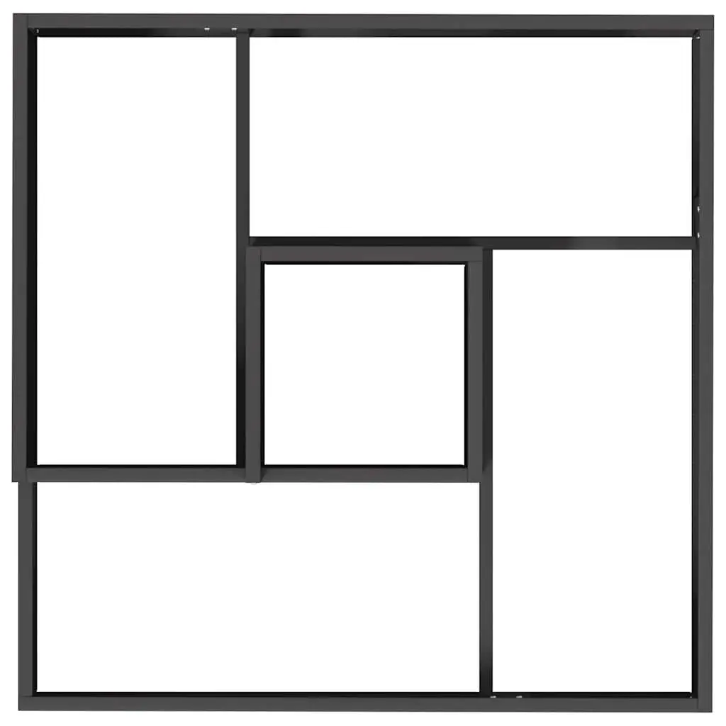 Metal Garden Planter Box Outdoor Use 80x80x50cm Black for Flowers Vegetables Plants Display