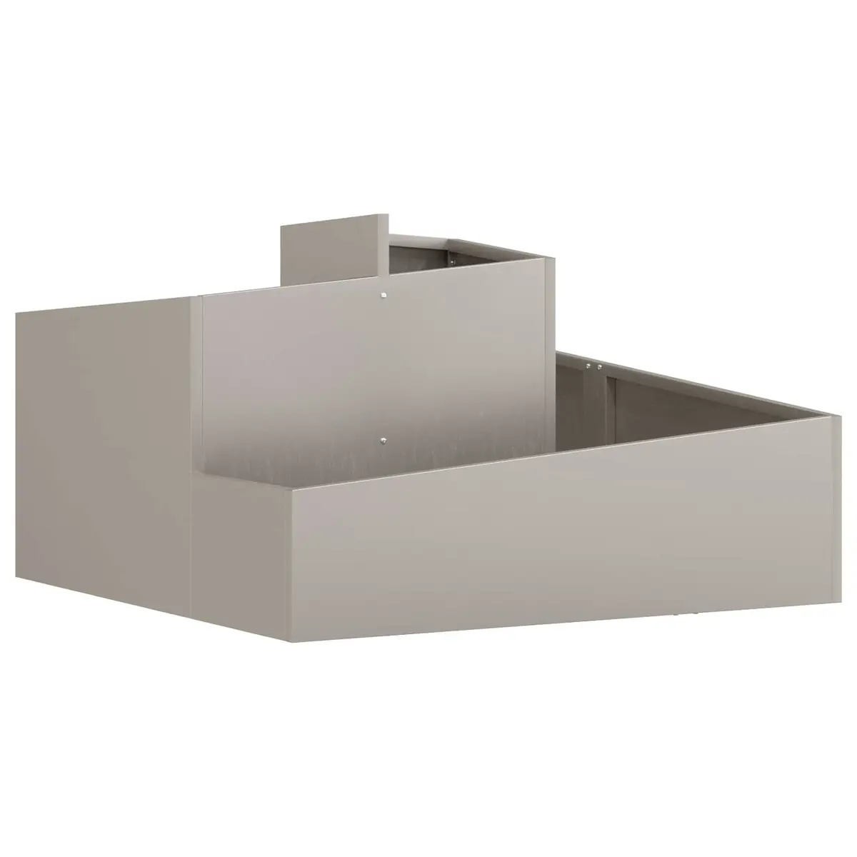 Metal Garden Planter Outdoor Raised Bed 80 x 80 x 50 cm Brown