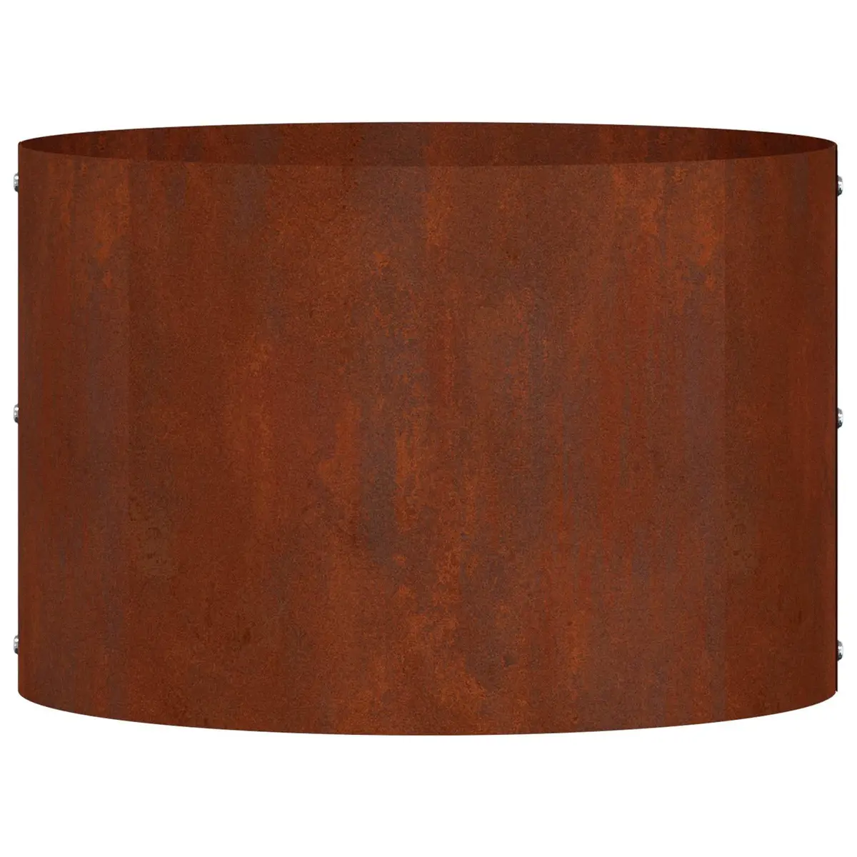 Garden Planter Ring Round Outdoor Raised Bed 30 x 30 x 20 cm Brown Steel