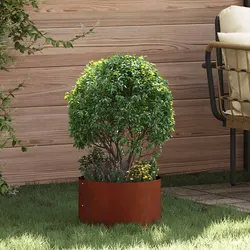 Reliable Brown Steel Planter Ring Set - 5 Pieces Included