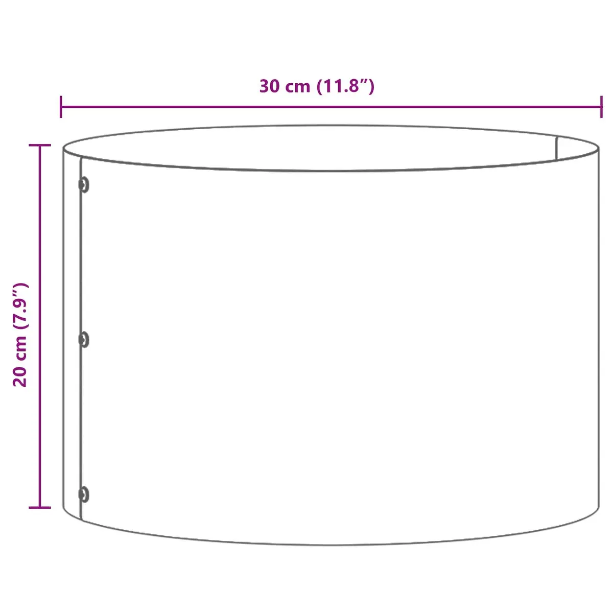 Planter Ring 5 Piece Brown Steel Round Garden Bed Border Frame 30 x 30 x 20 cm