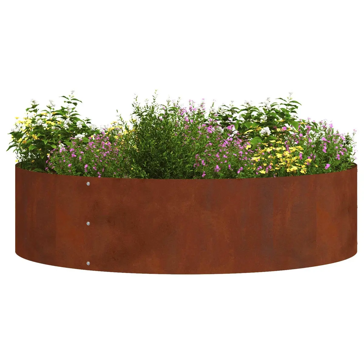Planter Ring Garden 80x80x20cm Steel Raised Bed Frame Outdoor Weathering