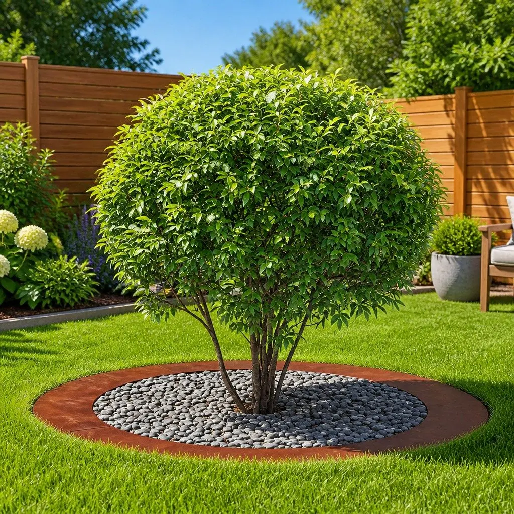 Tree Ring Outdoor Garden Decor 5 Pieces Brown Ø90/120cm