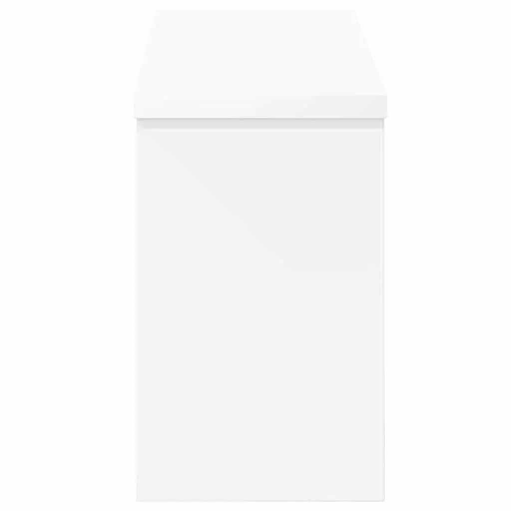 Wall-Mounted Coat Rack White Storage Organizer with Shelves and Hooks for Hallway Entryway