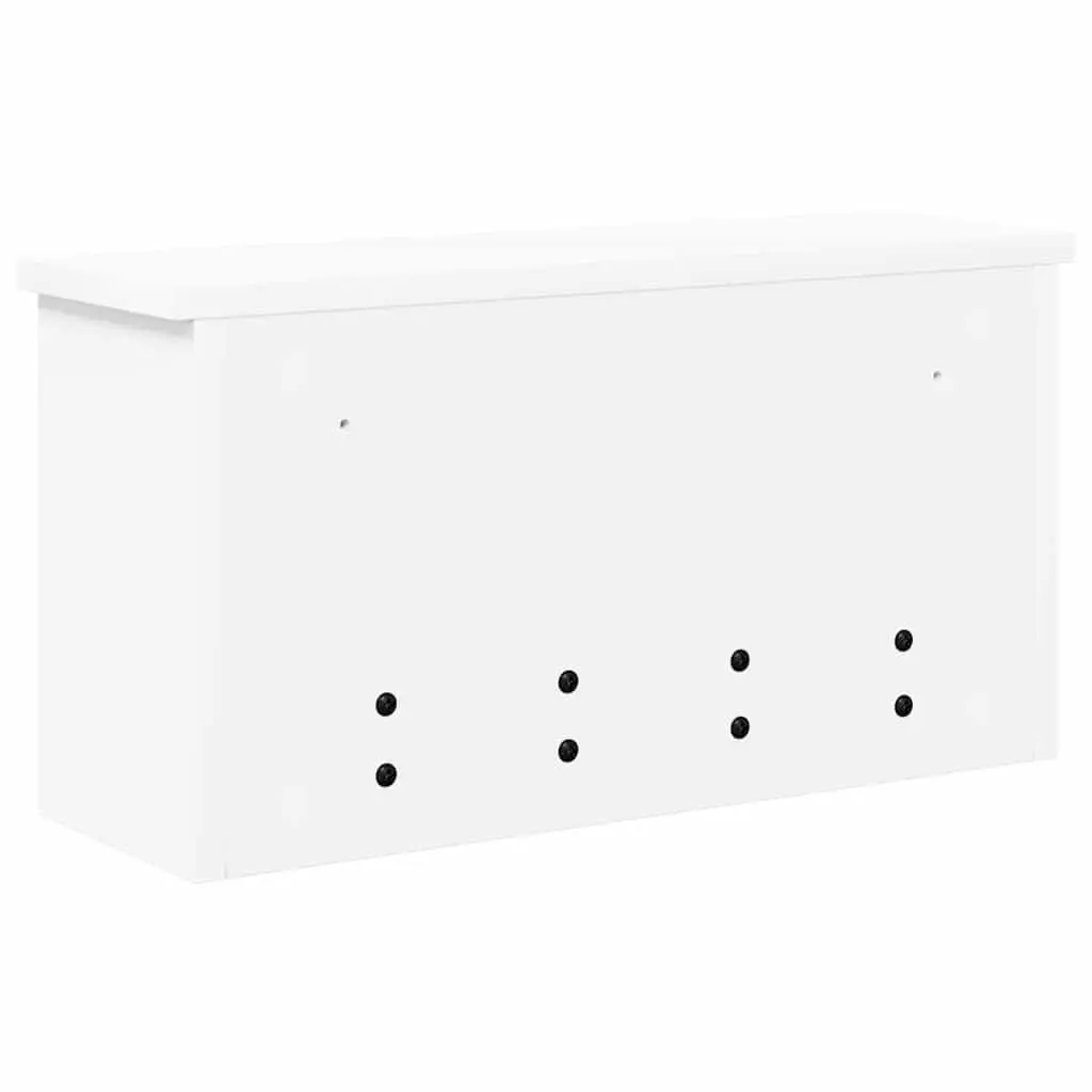 Wall-Mounted Coat Rack White Storage Organizer with Shelves and Hooks for Hallway Entryway