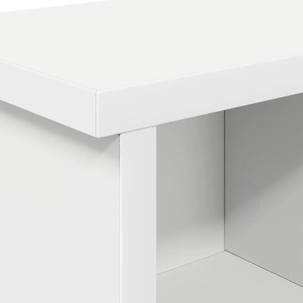 Wall-Mounted Coat Rack White Storage Organizer with Shelves and Hooks for Hallway Entryway