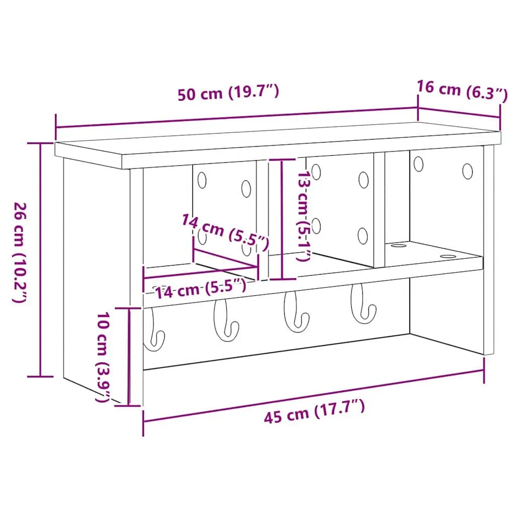 Wall-Mounted Coat Rack White Storage Organizer with Shelves and Hooks for Hallway Entryway