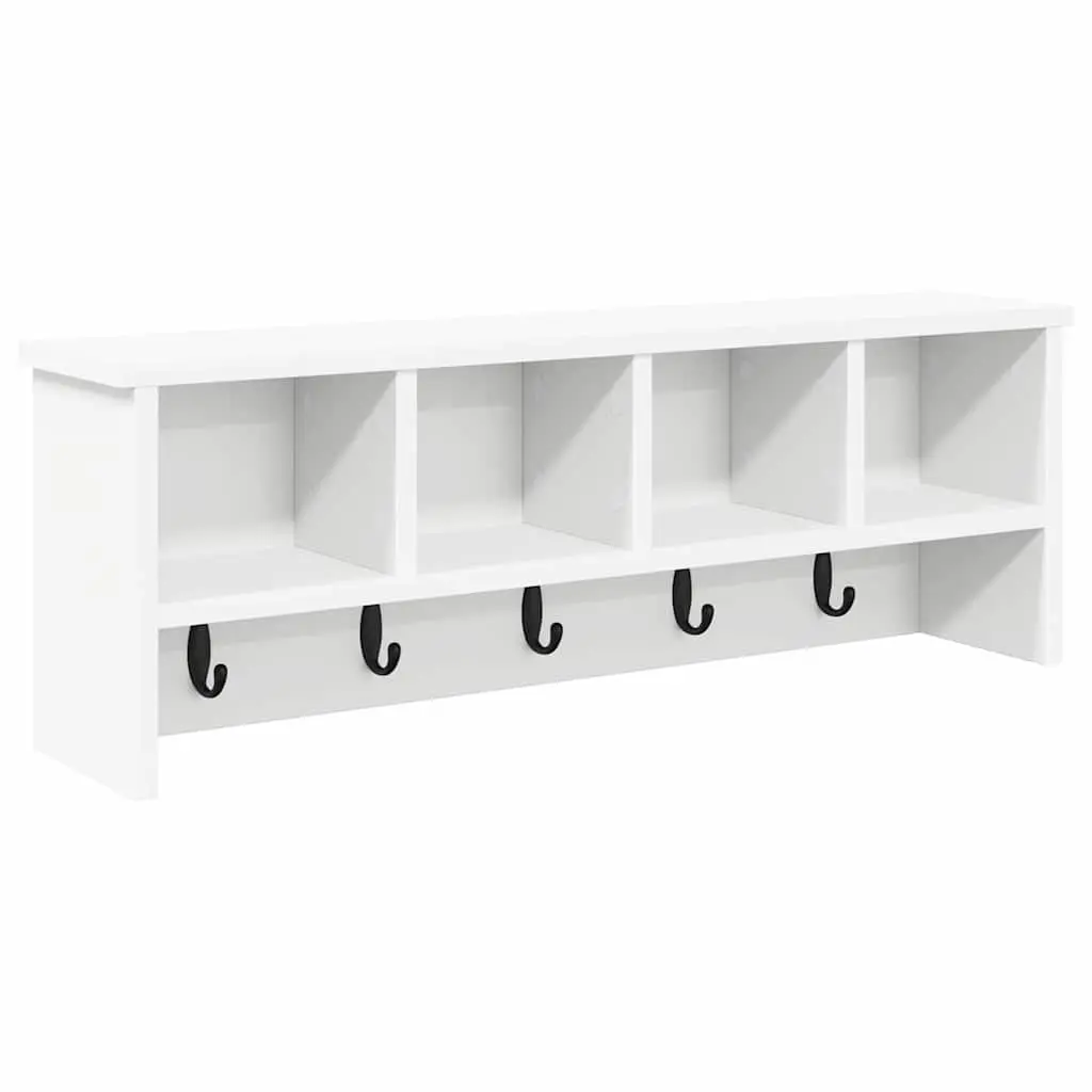 Wall-Mounted Coat Rack with Shelving