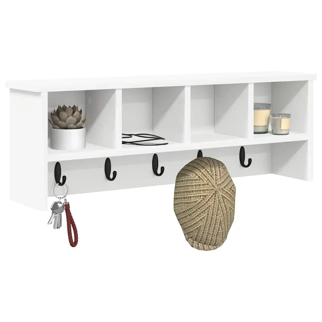Wall-Mounted Coat Rack with Shelving