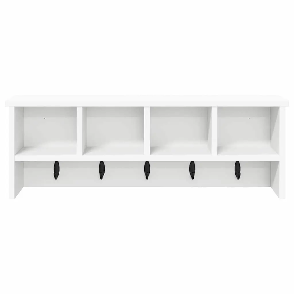 Wall-Mounted Coat Rack with Shelving
