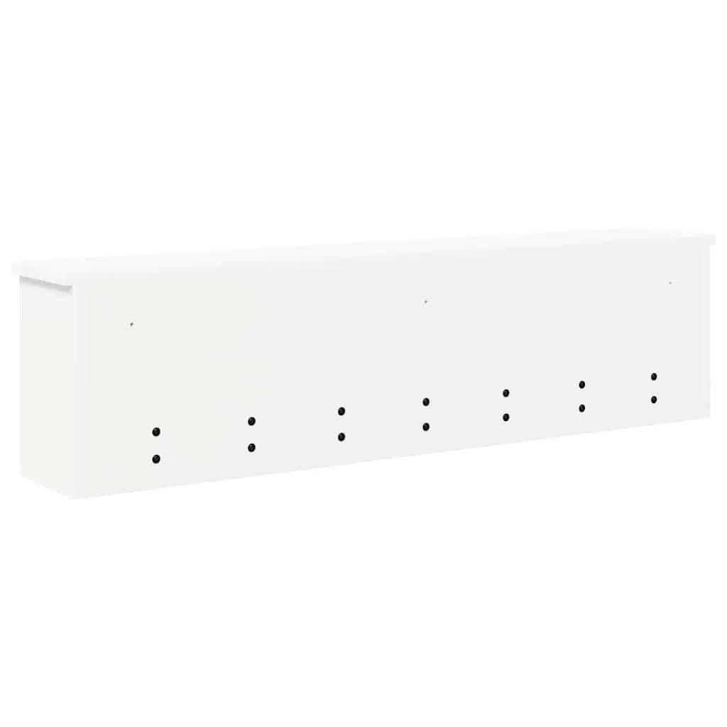 White Wall-Mounted Coat Rack for Storage