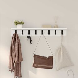 Value-Driven Wall-Mounted Coat Rack with Hooks and Shelves