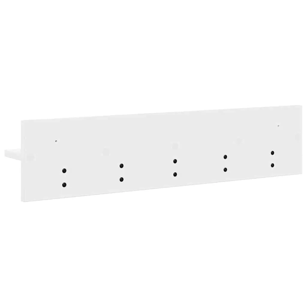 Wall-Mounted Coat Rack Storage Organiser 80cm White Engineered Wood