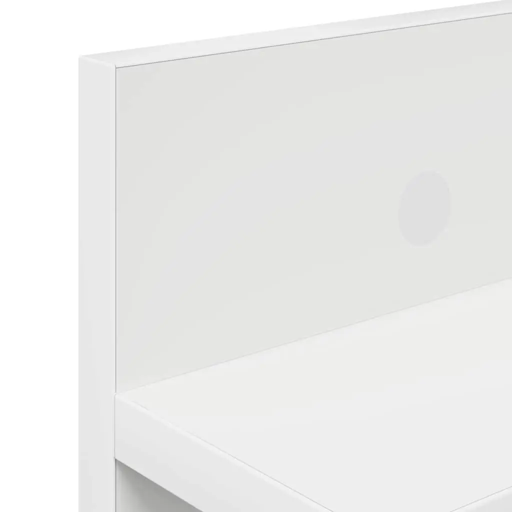 Wall-Mounted Coat Rack Storage Organiser 80cm White Engineered Wood