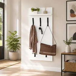 Reliable Wall-Mounted Coat Rack with Multiple Hooks