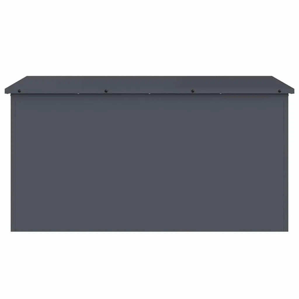Garden Storage Box Steel Outdoor Bench Seat 100x50.5x50cm Anthracite