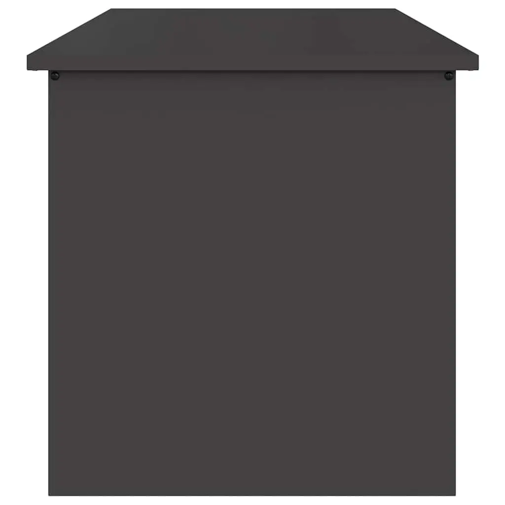 Steel Garden Storage Cushion Box Weather Resistant 80x50cm Black