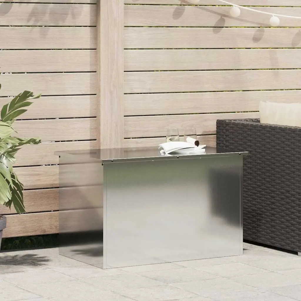 Garden Storage Cushion Box 80x50.5x50cm Galvanised Steel Outdoor Deck Bench Seat