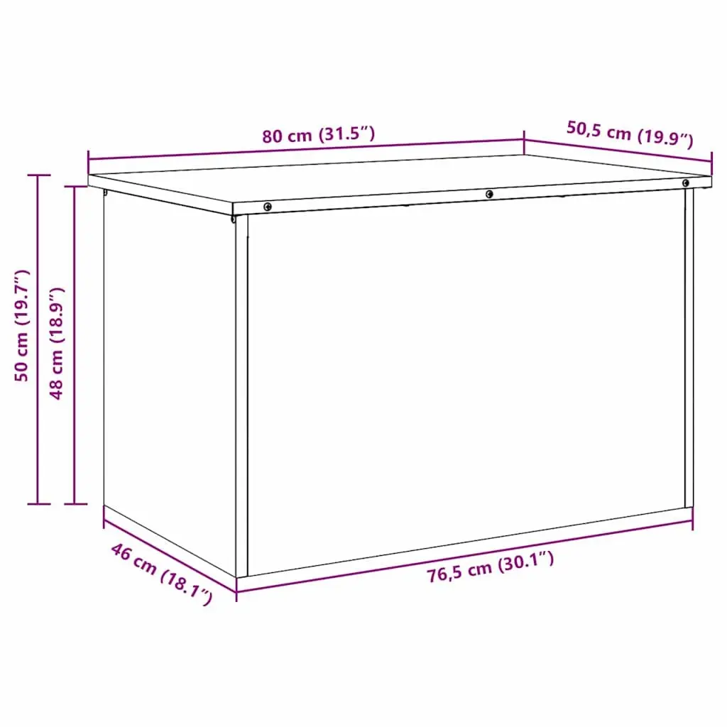 Garden Storage Cushion Box 80x50.5x50cm Galvanised Steel Outdoor Deck Bench Seat