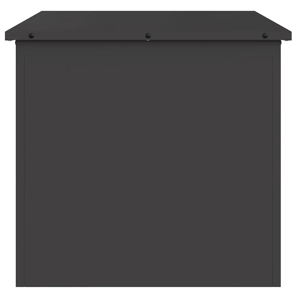 Garden Storage Cushion Box Outdoor Use 55x50.5x50 cm Black Galvanised Steel