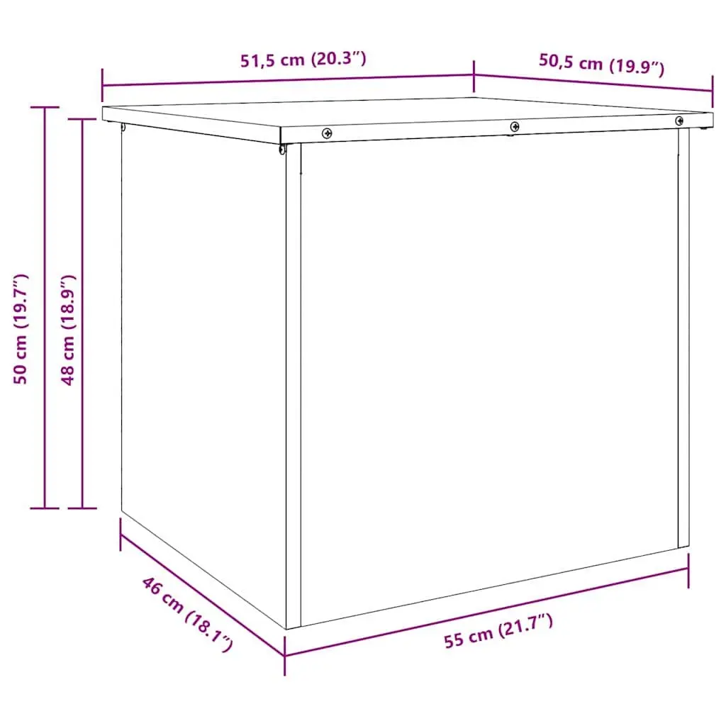 Steel Garden Storage Cushion Box Outdoor Patio Furniture Organization Anthracite 55 x 50.5 x 50 cm