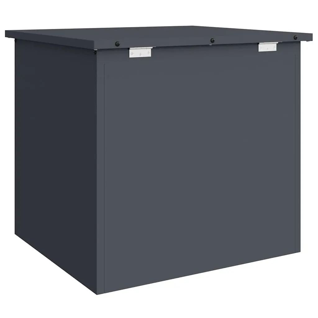 Steel Garden Storage Cushion Box Outdoor Patio Furniture Organization Anthracite 55 x 50.5 x 50 cm