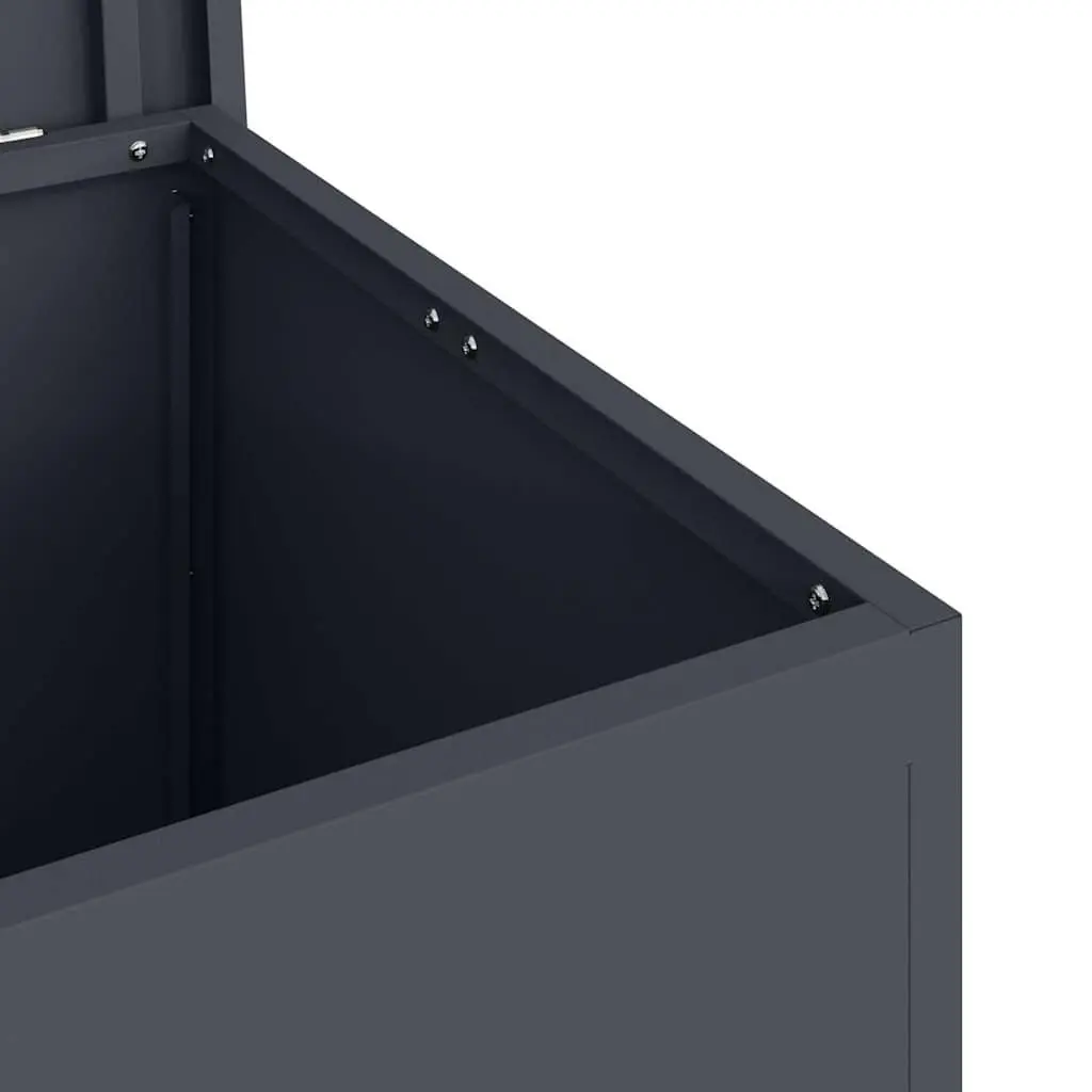 Steel Garden Storage Cushion Box Outdoor Patio Furniture Organization Anthracite 55 x 50.5 x 50 cm
