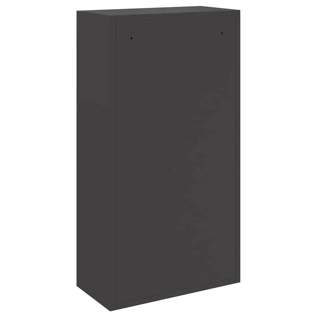 Parcel Drop Box Steel Storage Black 44 x 22 x 82 cm Outdoor Mailbox