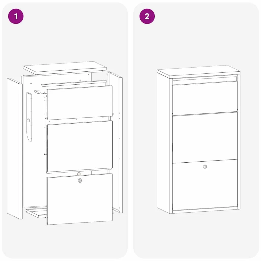 Parcel Drop Box Steel Storage Black 44 x 22 x 82 cm Outdoor Mailbox