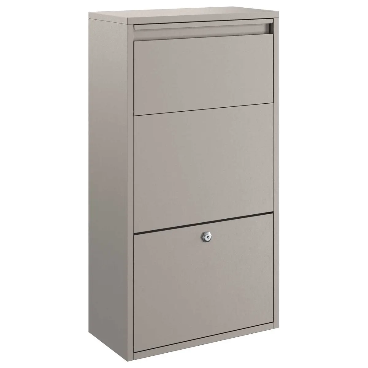 Parcel Drop Box Package Storage Weathering Steel Rectangular 44 x 22 x 82 cm Brown