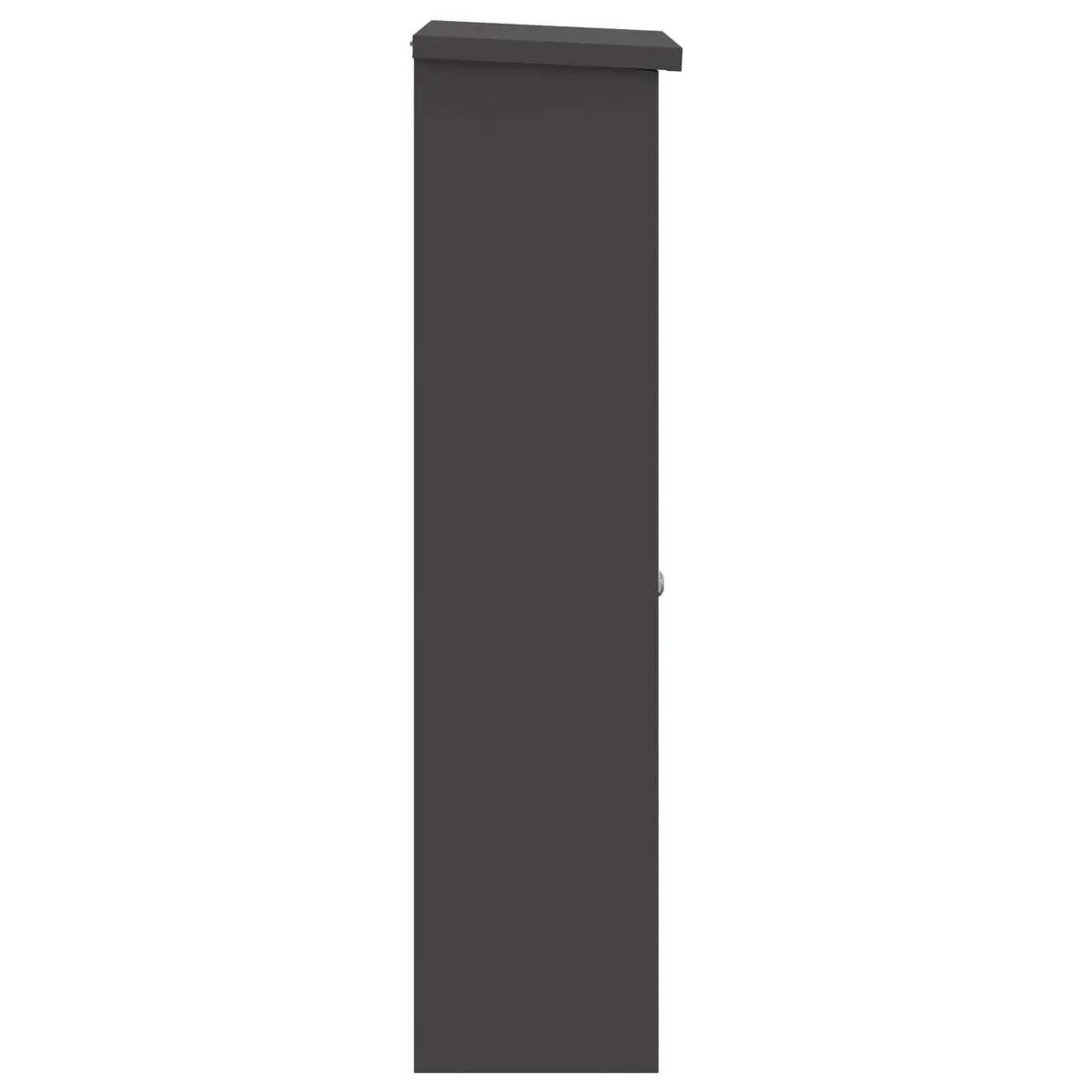 Parcel Drop Box Outdoor Storage Steel Black Hinged Doors