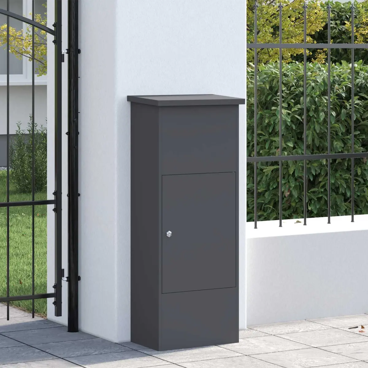 Parcel Drop Box Outdoor Steel 44.5 x 29 x 110.5 cm Anthracite